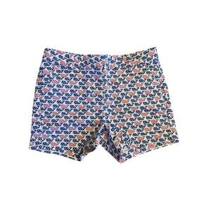 Vineyard Vines Girls Size 6 American Flag Whale Shorts Stars Stripes Vacation